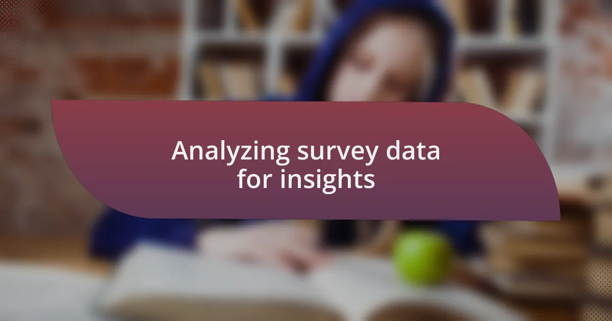Analyzing survey data for insights